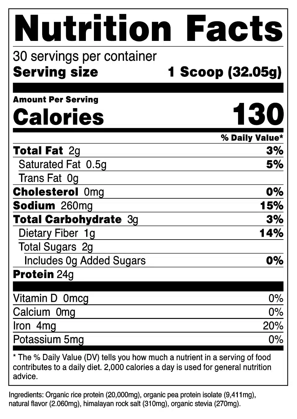 PROTEINSERIES ORGANIC VEGAN (RICE & PEA PROTEIN) - Image 2